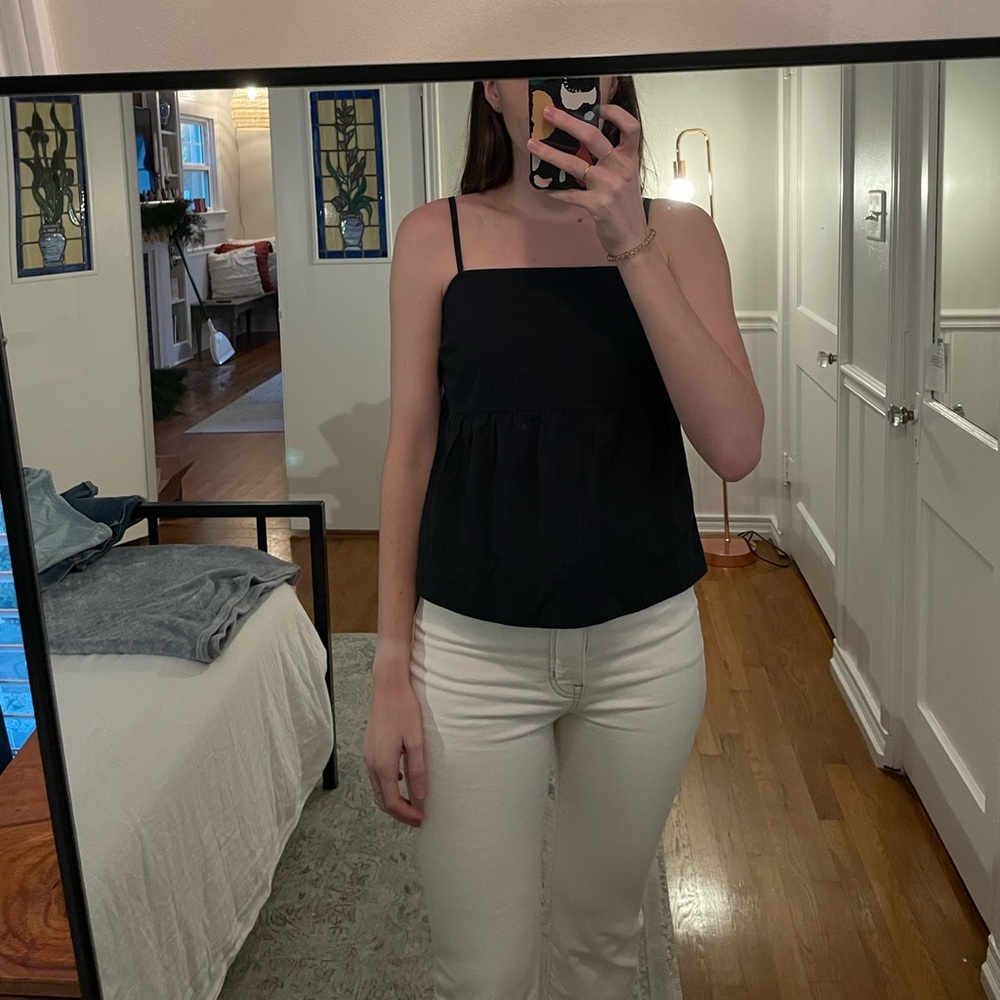 Black Peplum Tank